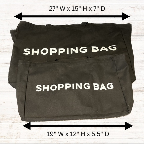 The Ultimate Shopping Buddy - large canvas tote bag (19”W x 12”H x 5.5”D) - Picture 4 of 4